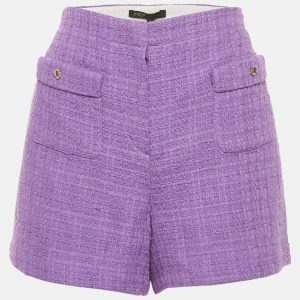 Maje Purple Tweed Shorts M, Shorts - Luxury Closet catalog