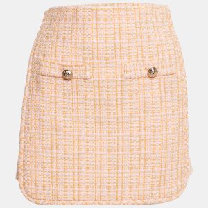 Maje Orange/Pink Tweed Mini Skirt S, Skirts - Luxury Closet catalog
