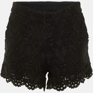 Maje Black Lace Ikita Scalloped Shorts S, Shorts - Luxury Closet