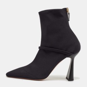 Malone Souliers Navy Blue Stretch Fabric Oliana Ankle Length Boots Size 39.5, Boots - Luxury Closet catalog