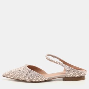 Malone Souliers Pink Suede Crystal Embellished Uma Flat Mules Size 38, Flats - Luxury Closet catalog
