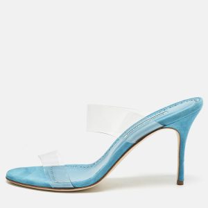 Manolo Blahnik Transparent PVC Scolto Slide Sandals Size 41, Sandals - Luxury Closet