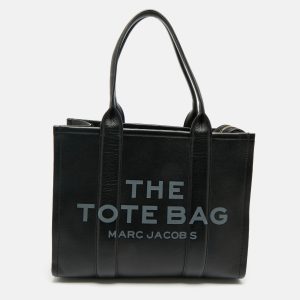 Marc Jacobs Black Leather Large The Tote Bag, Tote Handbags - Luxury Closet catalog