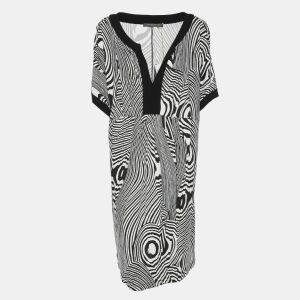 Marina Rinaldi Black/White Jersey Psychadelic Stripe Tunic M, Shirts & Tops - Luxury Closet catalog