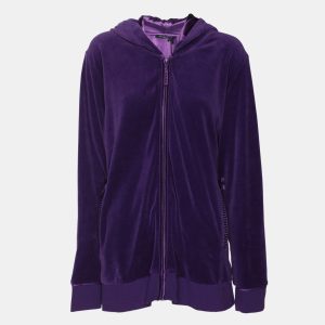 Marina Sport by Marina Rinaldi Purple Jersey Hoodie Jacket XL, Coats & Jackets - Luxury Closet