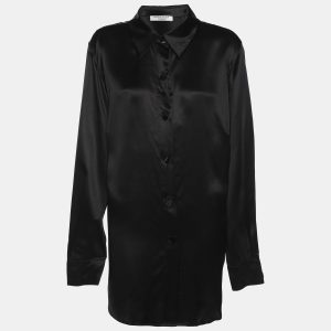 Marina Rinaldi Black Silk Long Sleeve Shirt L, Shirts & Tops - Luxury Closet