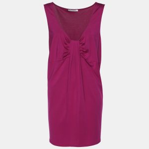 Marina Rinaldi Purple Jersey Gathered Front Top L, Shirts & Tops - Luxury Closet catalog