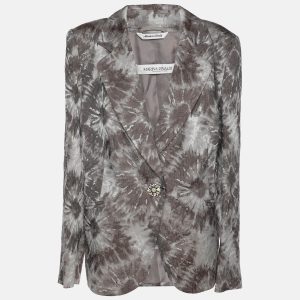 Marina Rinaldi Grey Jacquard Single Breasted Blazer L, Coats & Jackets - Luxury Closet catalog