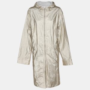 Voyage by Marina Rinaldi Metallic Satin Parka Voyage Hoodie Jacket L, Coats & Jackets - Luxury Closet catalog