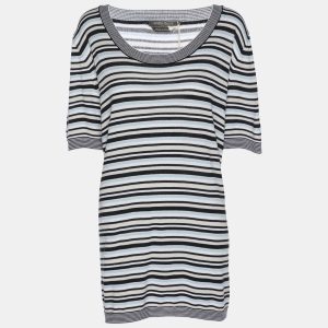 Marina Rinaldi Multicolor Stripe Stretch Knit Top L, Shirts & Tops - Luxury Closet catalog