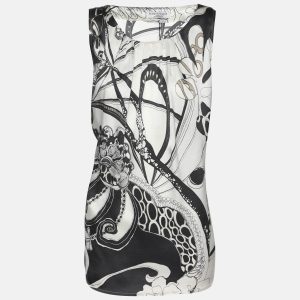 Marina Rinaldi Multicolor Silk Sleeveless Top L, Shirts & Tops - Luxury Closet