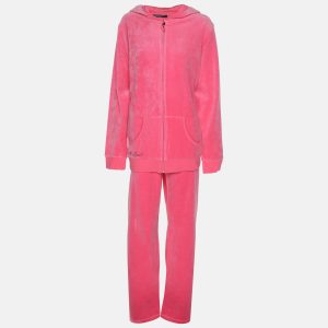 Marina Sport by Marina Rinaldi Pink Jersey Hoodie and Joggers Set L, Suits - Luxury Closet