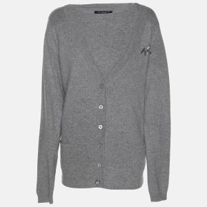 Marina Sport by Marina Rinaldi Grey Jersey Shrug and Shirt Set L, Sweaters & Cardigans - Luxury Closet