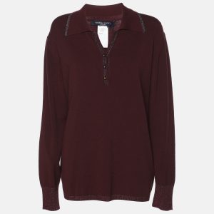 Marina Sport by Marina Rinaldi Burgundy Jersey Sweatshirt L, Sweaters & Cardigans - Luxury Closet catalog