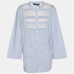 Marina Sport by Marina Rinaldi Pinstripe Lace Detail Long Sleeve Shirt L, Shirts & Tops - Luxury Closet catalog