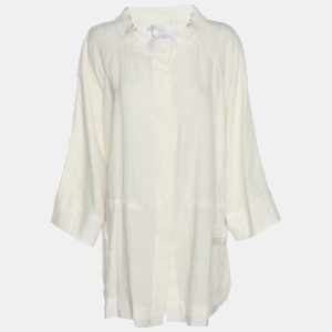 Voyage by Marina Rinaldi White Linen Shirt Jacket L, Coats & Jackets - Luxury Closet catalog