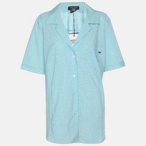 Marina Sport by Marina Rinaldi Turquoise Cotton Blend Long Sleeve Shirt L, Shirts & Tops - Luxury Closet catalog