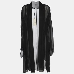 Marina Rinaldi Black Silk Cardigan L, Sweaters & Cardigans - Luxury Closet catalog