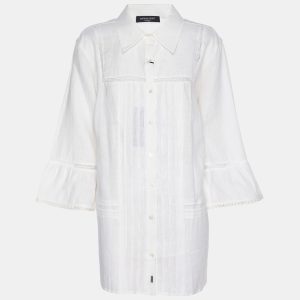 Marina Rinaldi Cream Linen Lace Details 3/4 Sleeve Shirt L, Shirts & Tops - Luxury Closet catalog