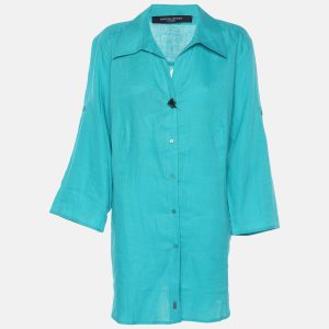 Marina Rinaldi Green Linen Stirrup Sleeve Plain Shirt L, Shirts & Tops - Luxury Closet catalog
