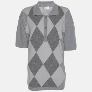 Voyage by Marina Rinaldi Grey Wool Knit Polo T-Shirt L, Shirts & Tops - Luxury Closet catalog