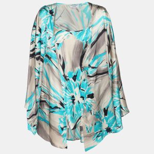 Marina Rinaldi Multicolor Satin Set Blouse L, Shirts & Tops - Luxury Closet catalog