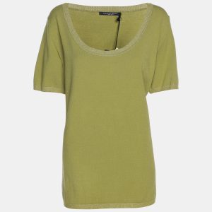 Marina Sport by Marina Rinaldi Green Stretch Knit Top L, Shirts & Tops - Luxury Closet