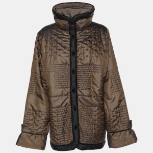 Marina Rinaldi Metallic Brown Quilted Nylon Puffer Jacket L, Coats & Jackets - Luxury Closet catalog