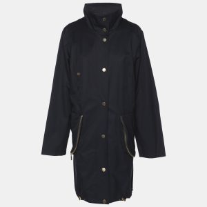 Marina Sport by Marina Rinaldi Navy Blue Gabardine Long Jacket L, Coats & Jackets - Luxury Closet catalog