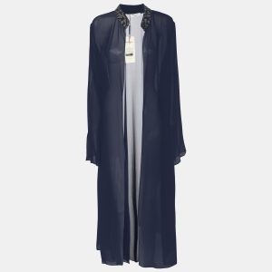 Marina Rinaldi Blue Chiffon Beads Embellished Long Cardigan L, Sweaters & Cardigans - Luxury Closet catalog