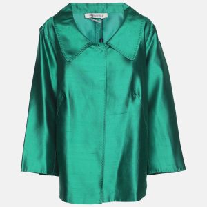 Marina Rinaldi Green Silk Top L, Shirts & Tops - Luxury Closet catalog