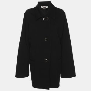 Marina Rinaldi Black Jersey Single Breasted Jacket M, Coats & Jackets - Luxury Closet