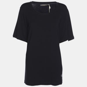 Marina Rinaldi Navy Blue Jersey T-Shirt L, Shirts & Tops - Luxury Closet