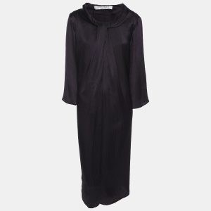 Marina Rinaldi Deep Mauve Crepe Tunic Mini Dress L, Dresses - Luxury Closet