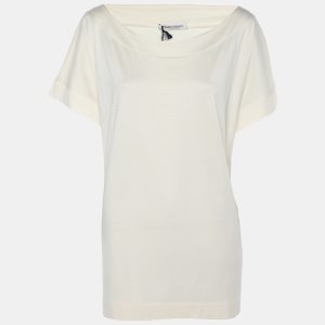 Marina Rinaldi Cream Jersey Cap Sleeves Scoop Neck Top L, Shirts & Tops - Luxury Closet catalog