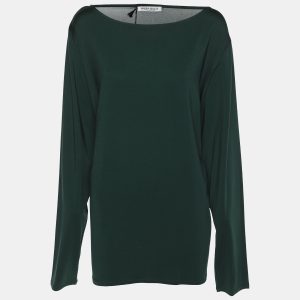 Marina Rinaldi Green Jersey Long Sleeve Sweater L, Sweaters & Cardigans - Luxury Closet