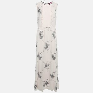 Max Mara Pink Embroidered Silk Sleeveless Maxi Dress L, Dresses - Luxury Closet catalog