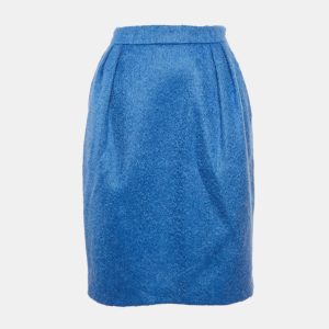 Max Mara Blue Mohair Wool Turchia Skirt M, Skirts - Luxury Closet