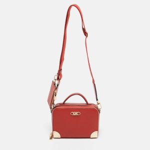 Michael Kors Burnt Orange Leather Small Estelle Trunk Bag, Satchels - Luxury Closet catalog
