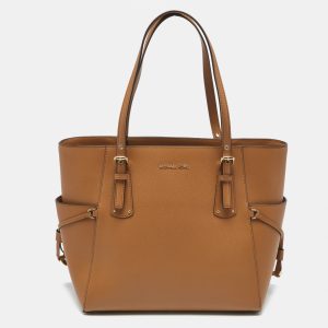 Michael Kors Brown Leather East West Voyager Tote, Tote Handbags - Luxury Closet catalog
