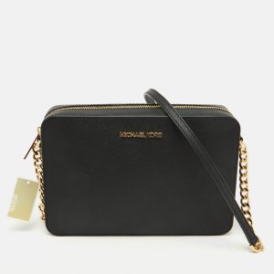 MICHAEL Michael Kors Black Leather Jet Set Camera Crossbody Bag, Handbags - Luxury Closet catalog