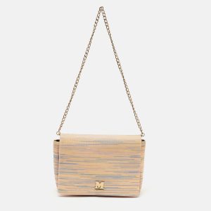 Missoni Multicolor Fabric Stripe Chain Flap Shoulder Bag, Shoulder Bags - Luxury Closet