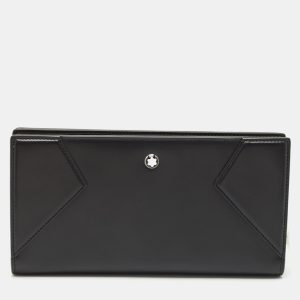 Montblanc Black Leather Meisterstuck Mini Pochette, Clutches & Special Occasion Bags - Luxury Closet catalog