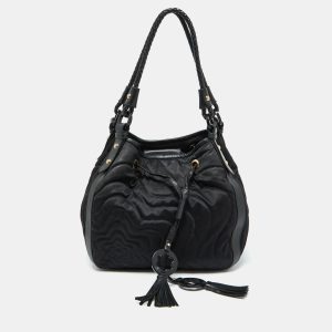 Montblanc Black Nylon and Leather Starisma Dalila Drawstring Bag, Shoulder Bags - Luxury Closet catalog