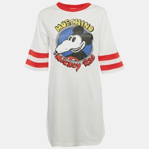 Moschino Couture White Mickey Rat Printed Cotton T-Shirt Dress S, Dresses - Luxury Closet catalog