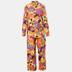 Moschino Couture  Multicolor Floral Print Cotton Shirt and Pants Set L, Suits - Luxury Closet catalog