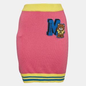 Moschino Couture Pink Embroidered Knit Mini Skirt M, Skirts - Luxury Closet catalog