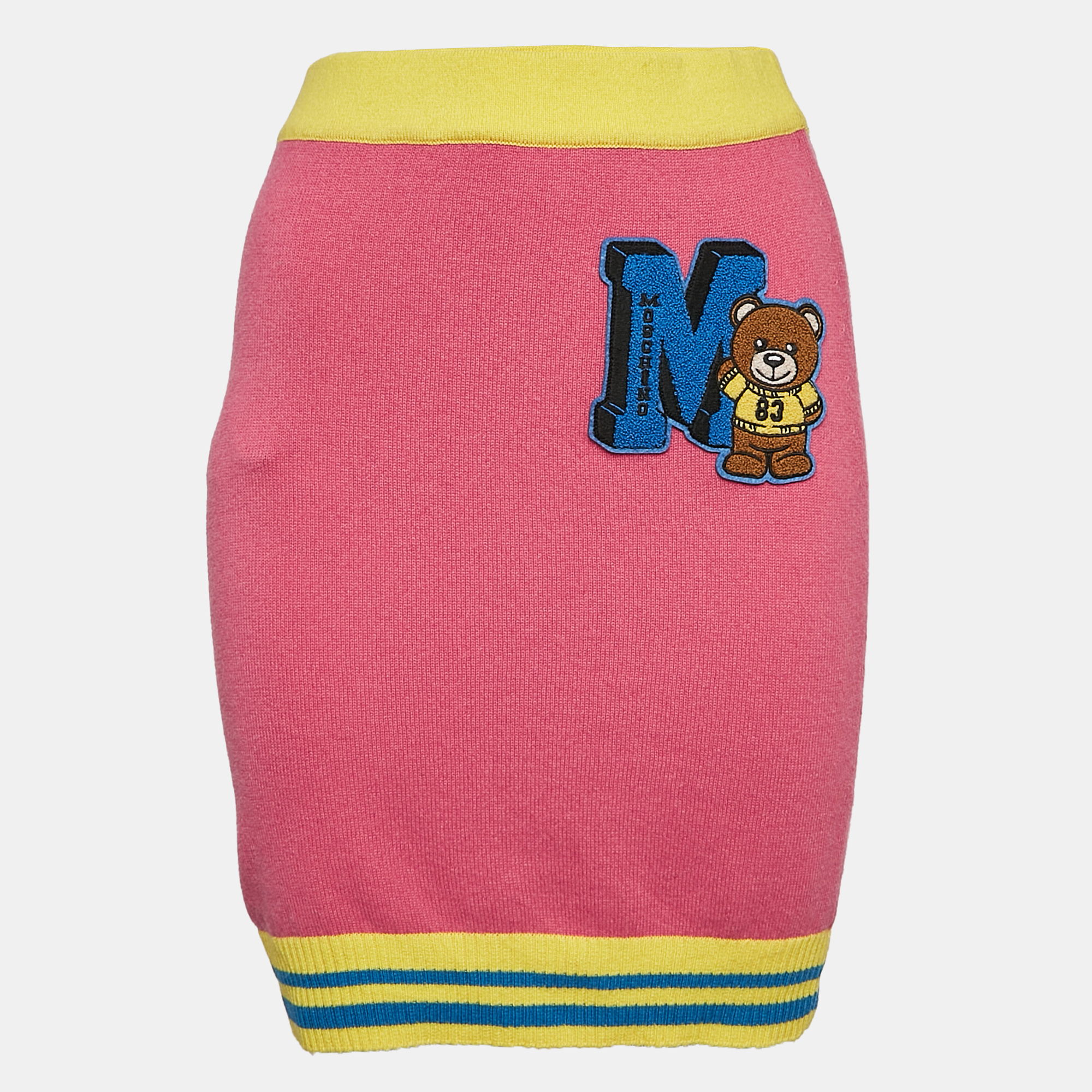 Moschino Couture Pink Embroidered Knit Mini Skirt M, Skirts - Luxury Closet catalog