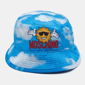 Moschino Blue/White Printed Tie/Dye Bucket Hat M, Luggage Accessories - Luxury Closet