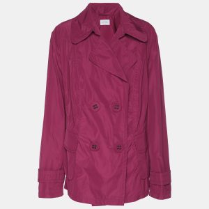 MYBC Pink Nylon Double Breasted Belted Blazer XL, Coats & Jackets - Luxury Closet catalog